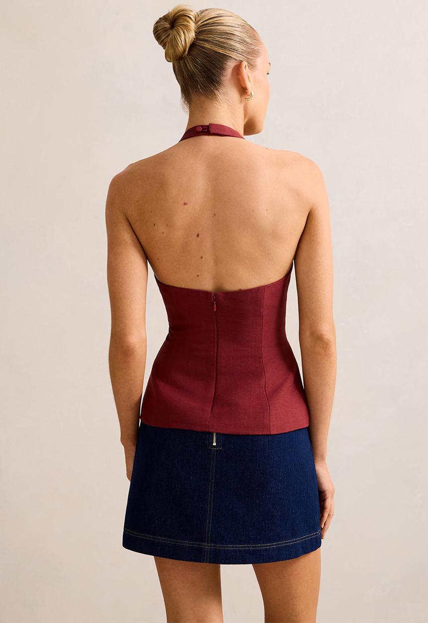 Forever New - Dina Hardware Linen Top
