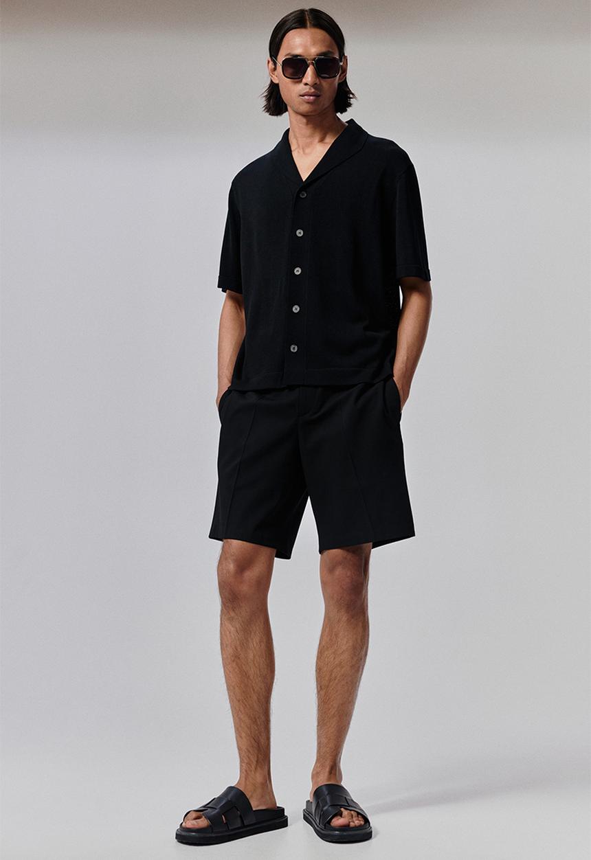 H&M - Regular fit fine-knit shirt - black