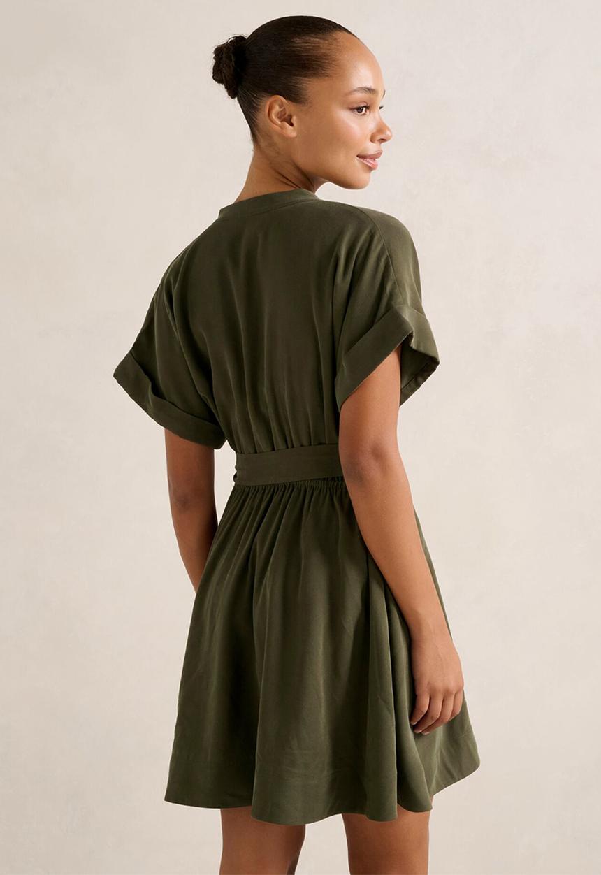 Forever New - Brydie Belted Mini Dress - Dark Green