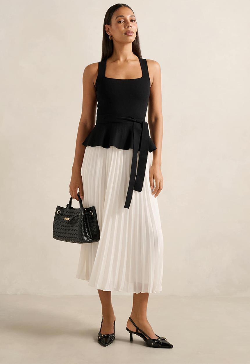 Forever New - Peony Pleat Mixed Dress