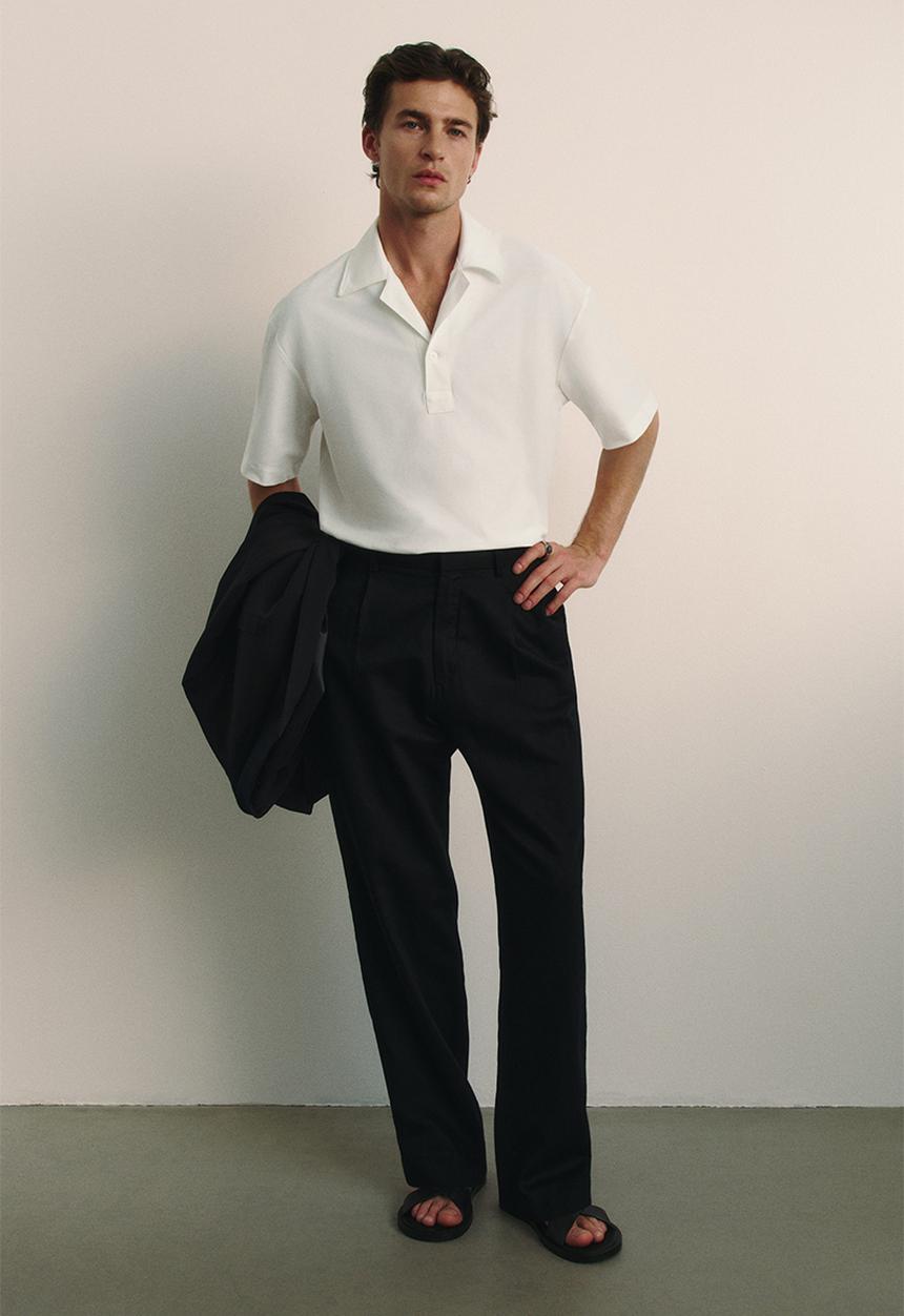 H&M - Loose fit polo shirt - white