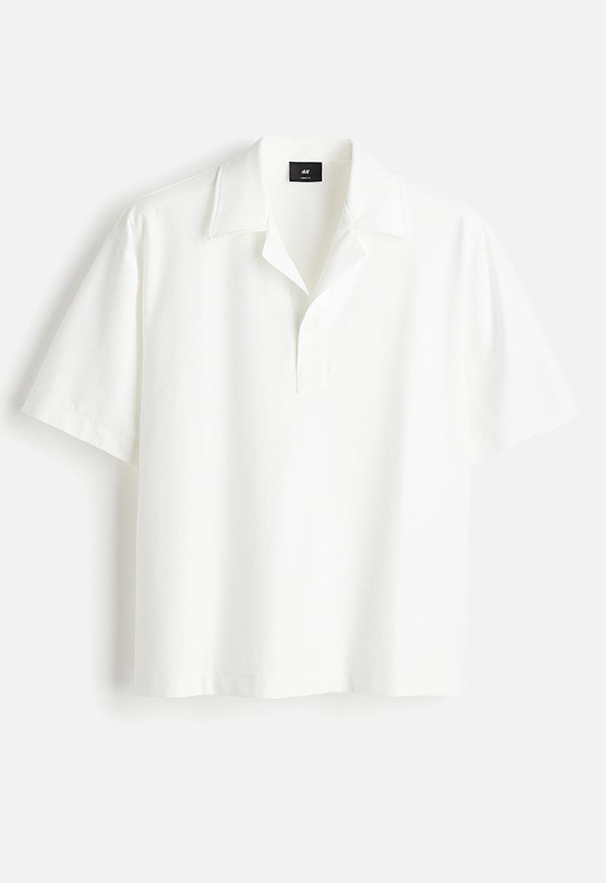 H&M - Loose fit polo shirt - white