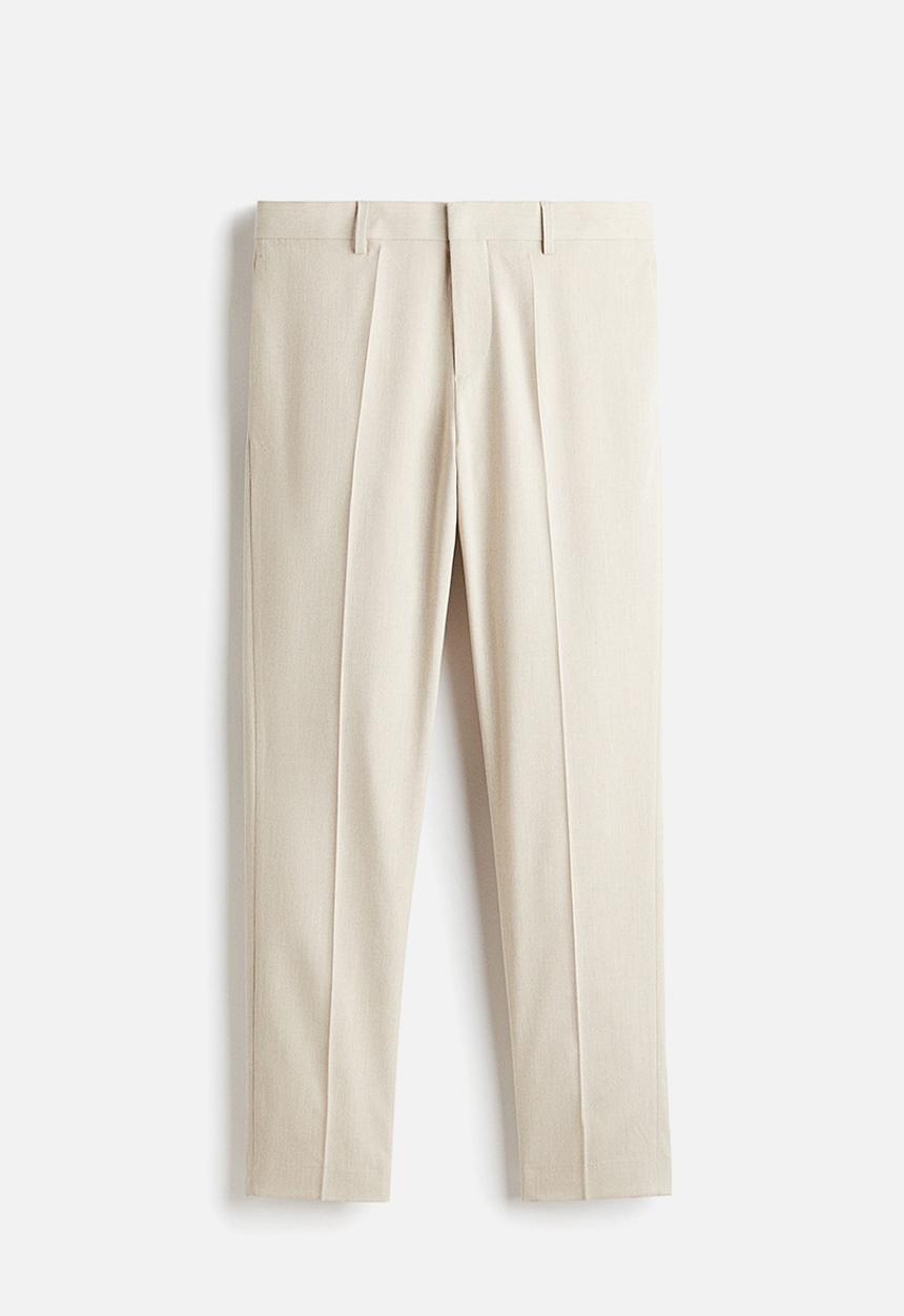 H&M - Slim fit suit trousers - light beige