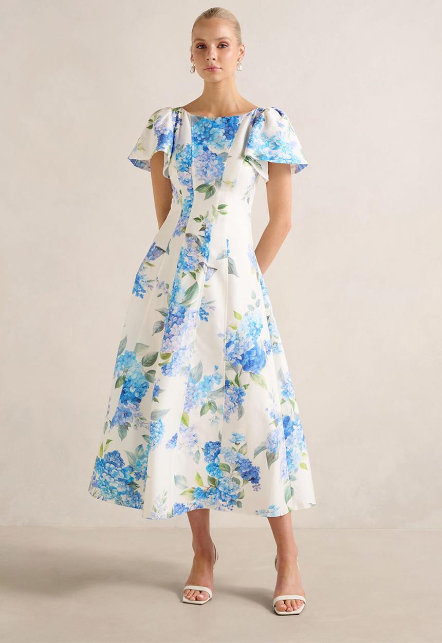 Forever New - Kaya Printed Flutter Midi Dress - Hyton Floral