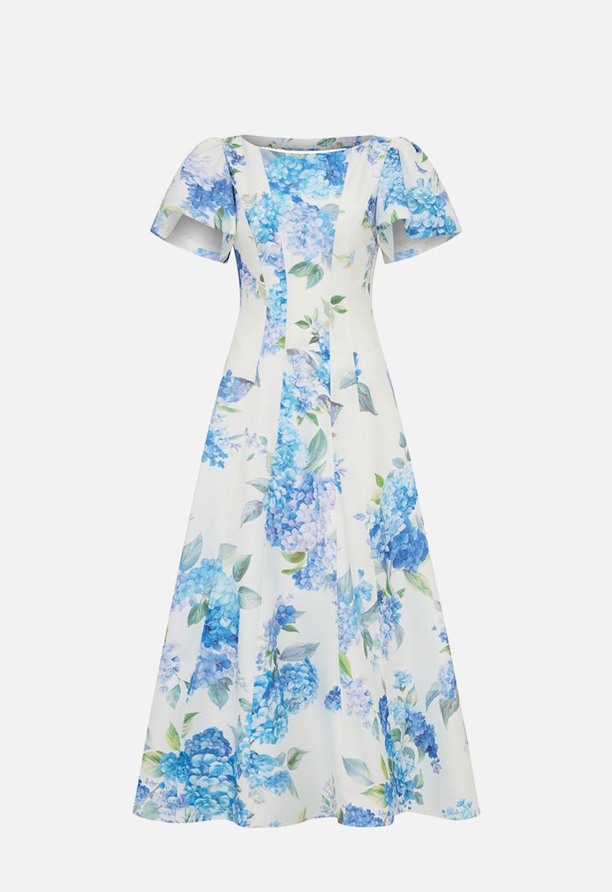 Forever New - Kaya Printed Flutter Midi Dress - Hyton Floral