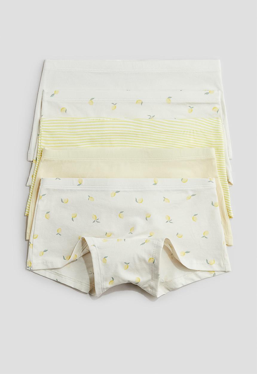 H&M - 5-Pack cotton boxers - yellow/white 