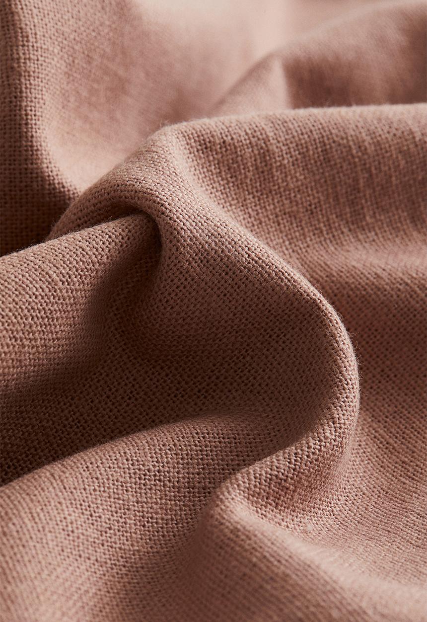 H&M - Linen-blend cushion cover - dark dusty pink