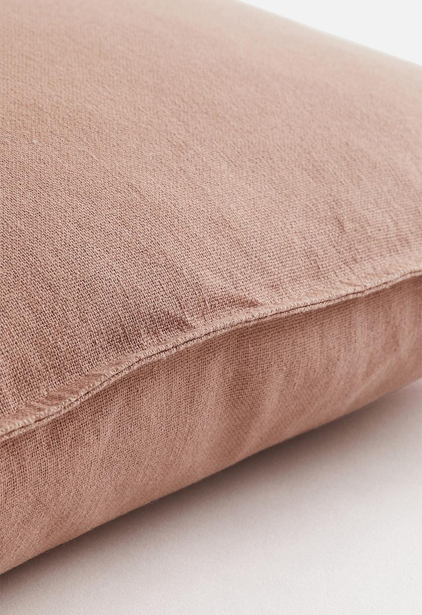 H&M - Linen-blend cushion cover - dark dusty pink