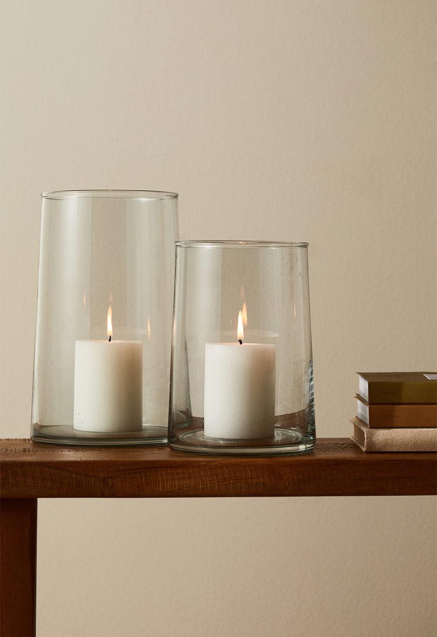 H&M - Glass candle lantern - clear glass