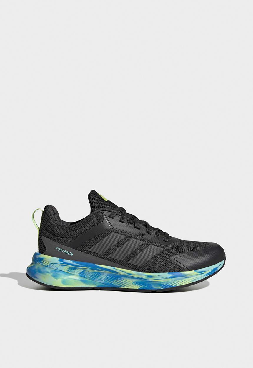 adidas Performance - Fortarun 4.0 J - Carbon/Grey Six/Semi Flash Aqua
