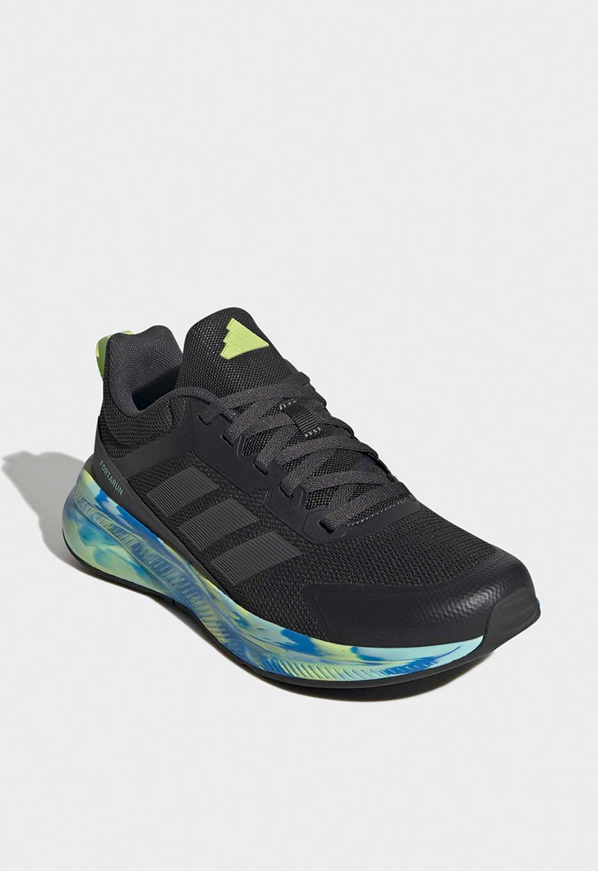adidas Performance - Fortarun 4.0 J - Carbon/Grey Six/Semi Flash Aqua