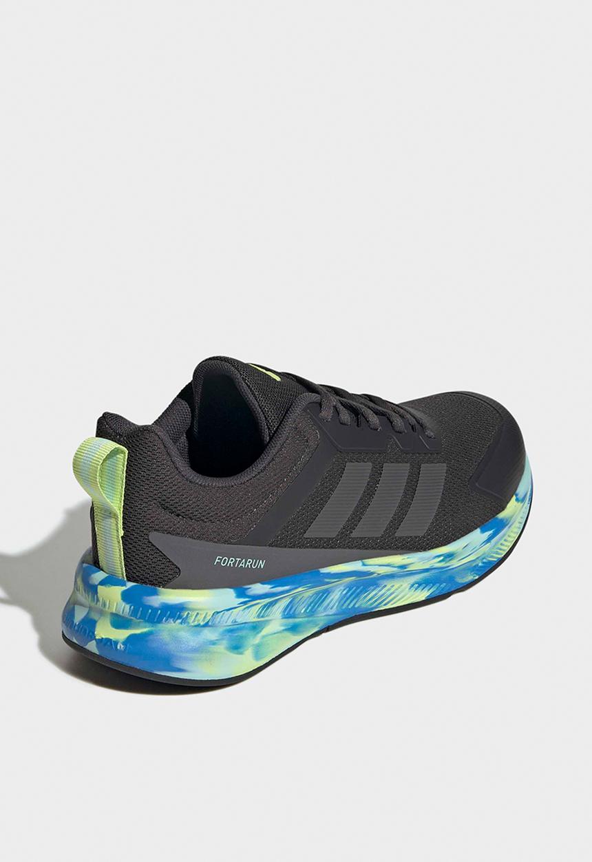 adidas Performance - Fortarun 4.0 J - Carbon/Grey Six/Semi Flash Aqua