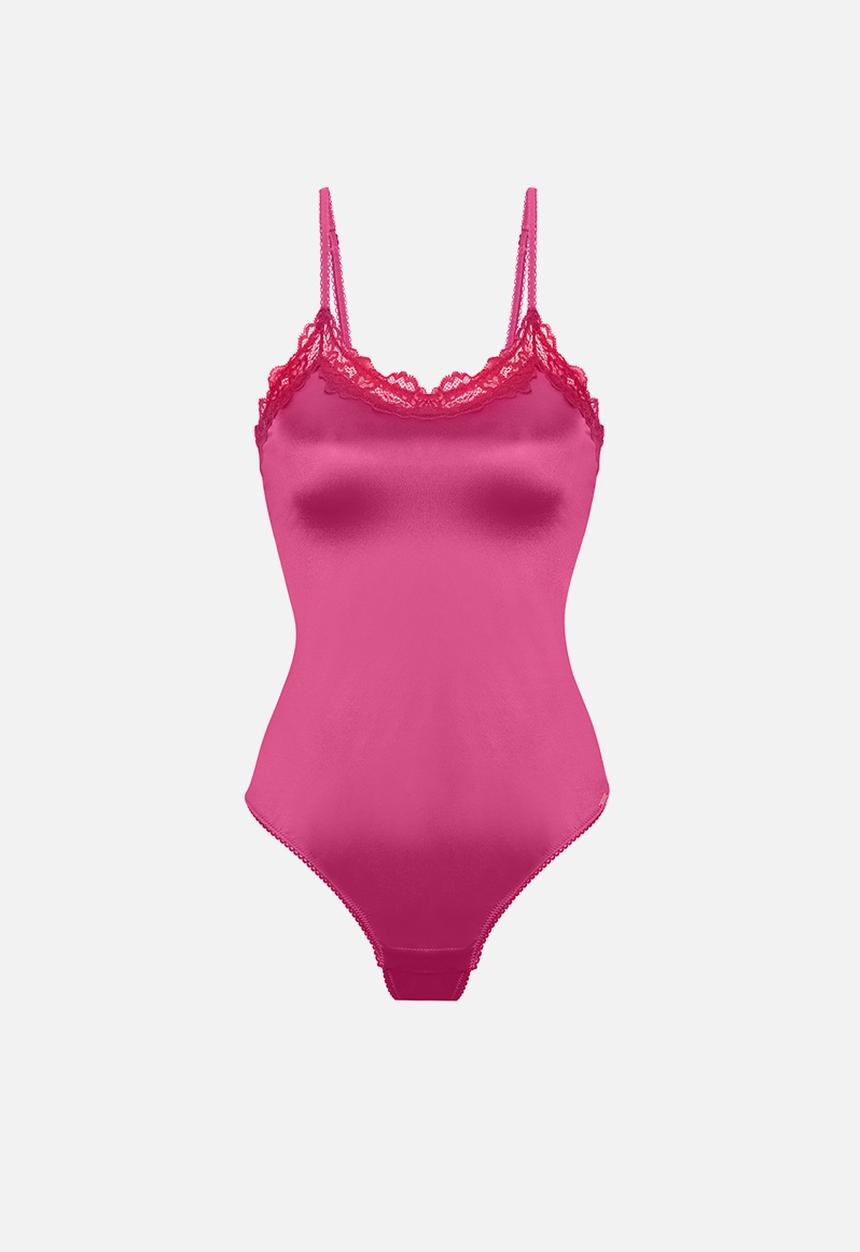 DORINA - Origins-shiny micro bodysuit - pink
