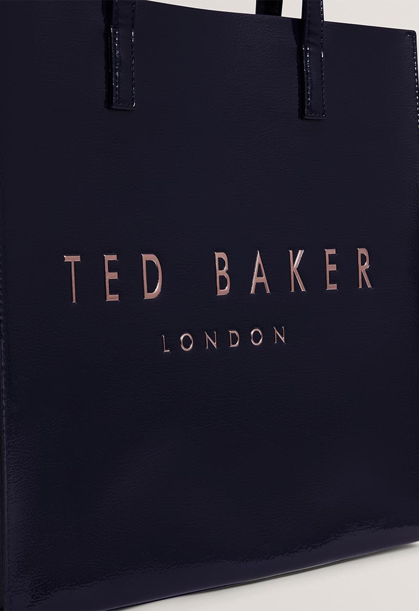 Ted Baker - Camryyn small printed lining icon hand bag- navy