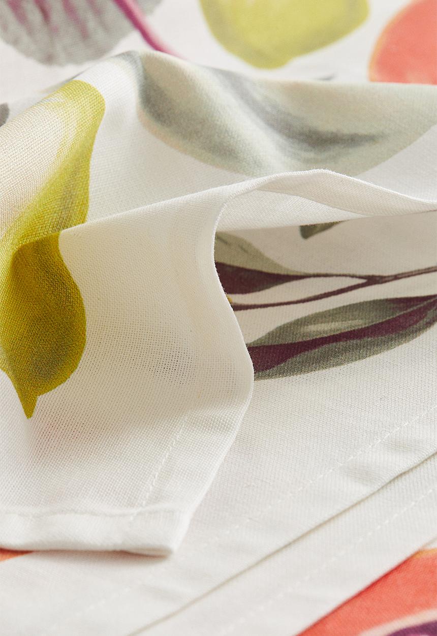 H&M - 4-pack napkins - white/fruits
