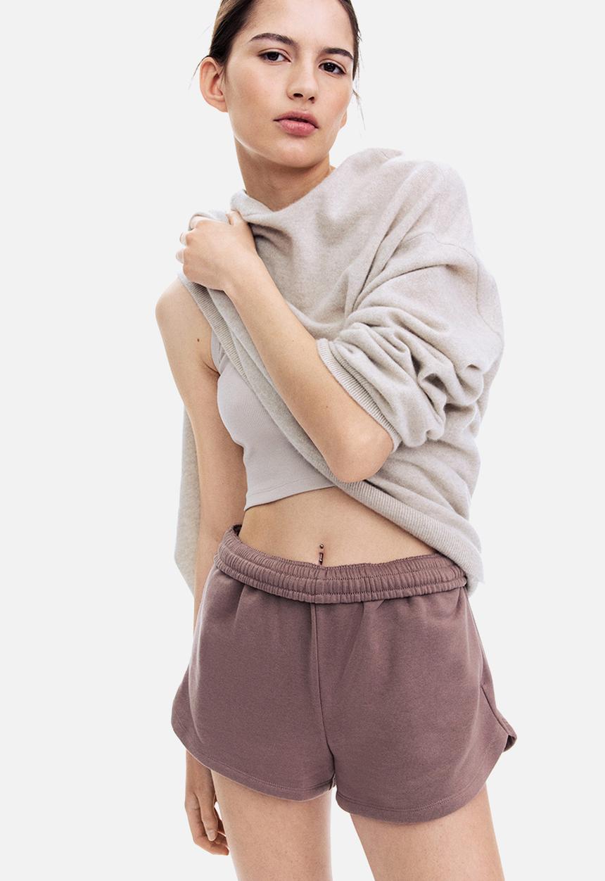 H&M - Sweatshirt shorts - dark mole