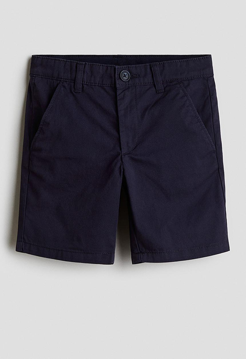 H&M - Cotton chino shorts - navy blue 
