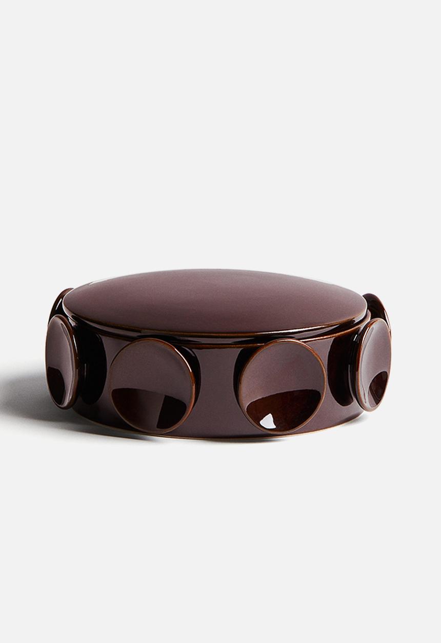 H&M - Stoneware lidded storage box - dark brown