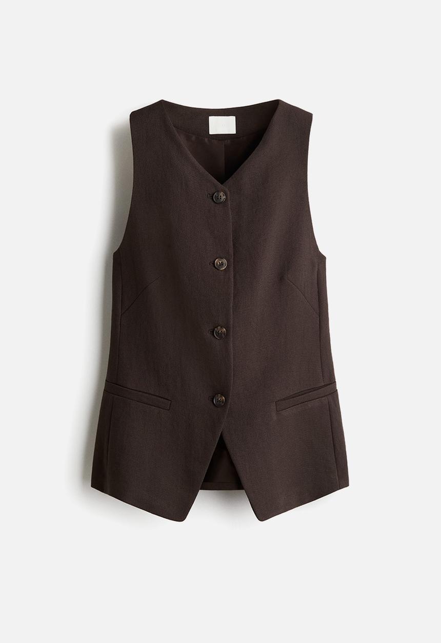 H&M - Long waistcoat - dark brown