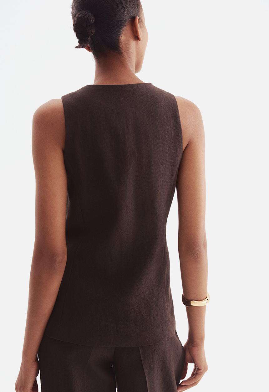 H&M - Long waistcoat - dark brown