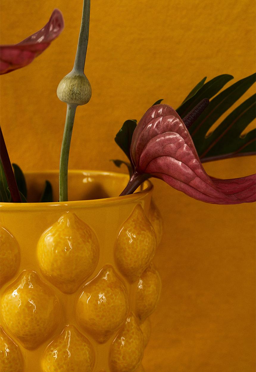 H&M - Large stoneware vase - yellow