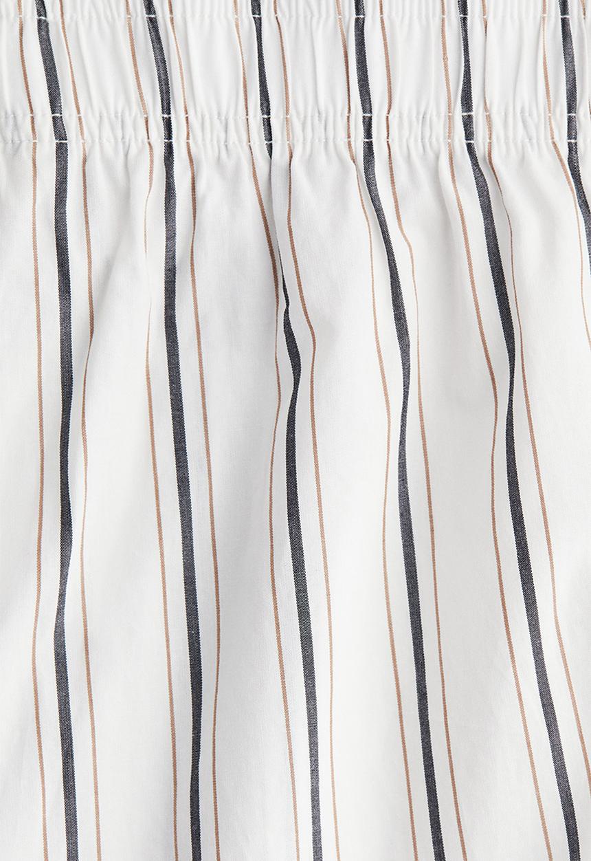 H&M - Ankle-length cotton trousers - white striped