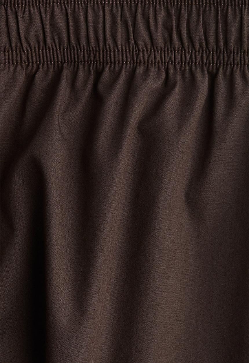 H&M - Ankle-length cotton trousers - dark brown 