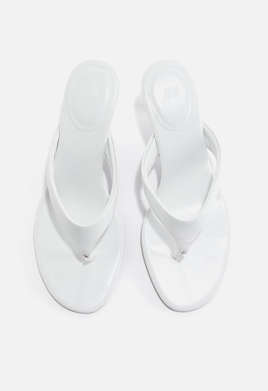 H&M - Heeled sandals - white