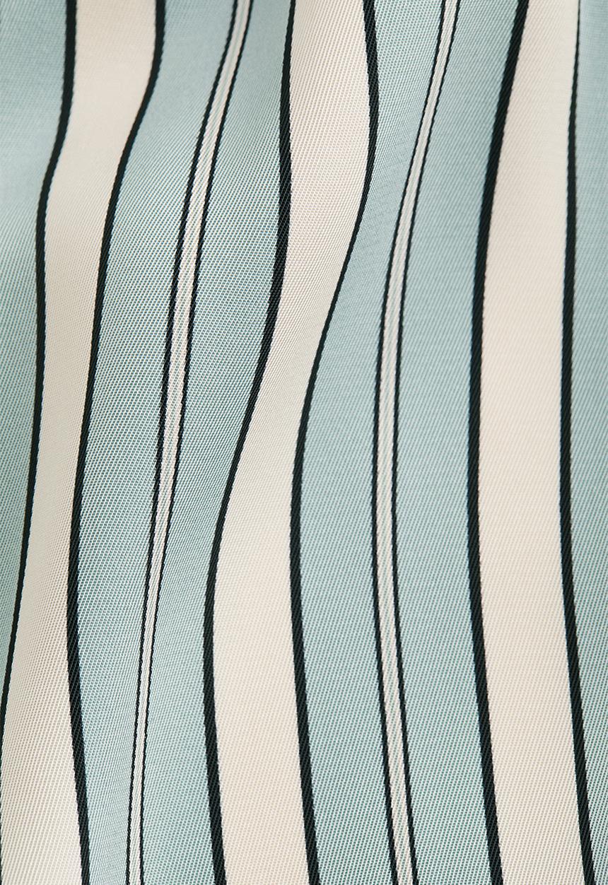 H&M - Twill drawstring shorts - light turquoise striped