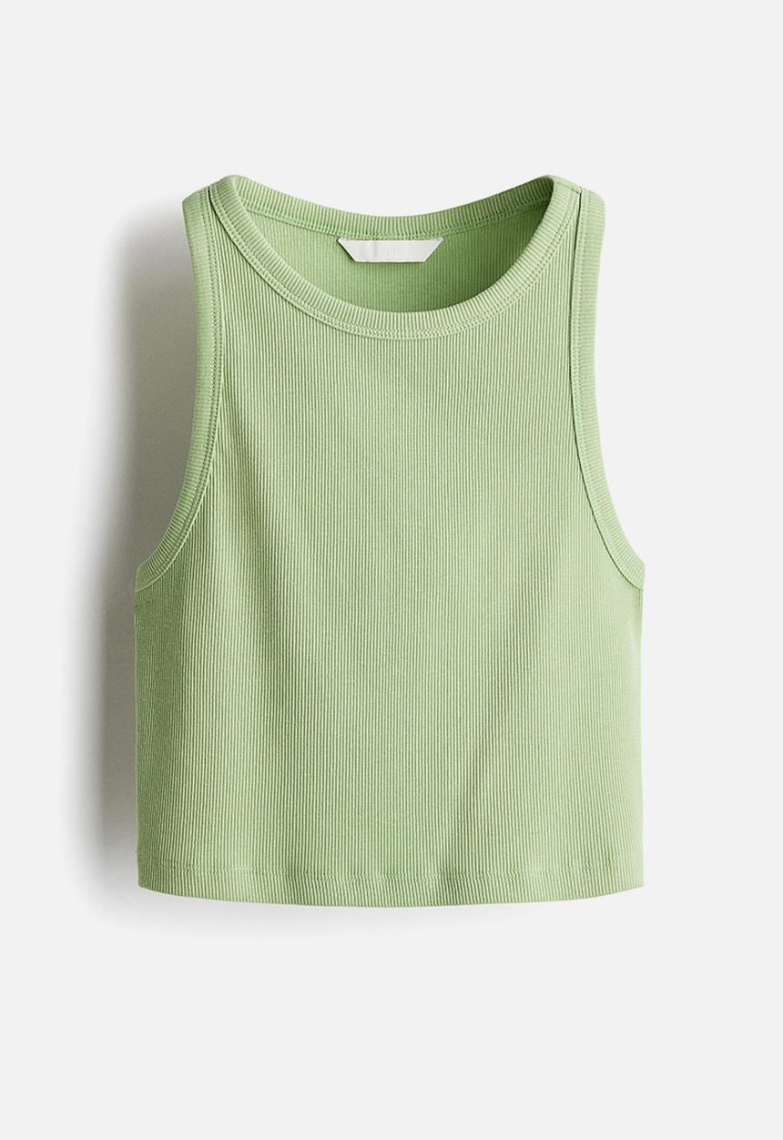 H&M - Cropped vest top - light green