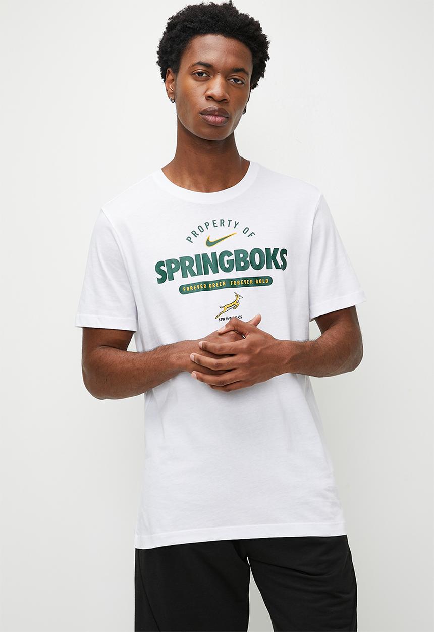 SPRINGBOKS Mens NIKE Property Of Tee - White