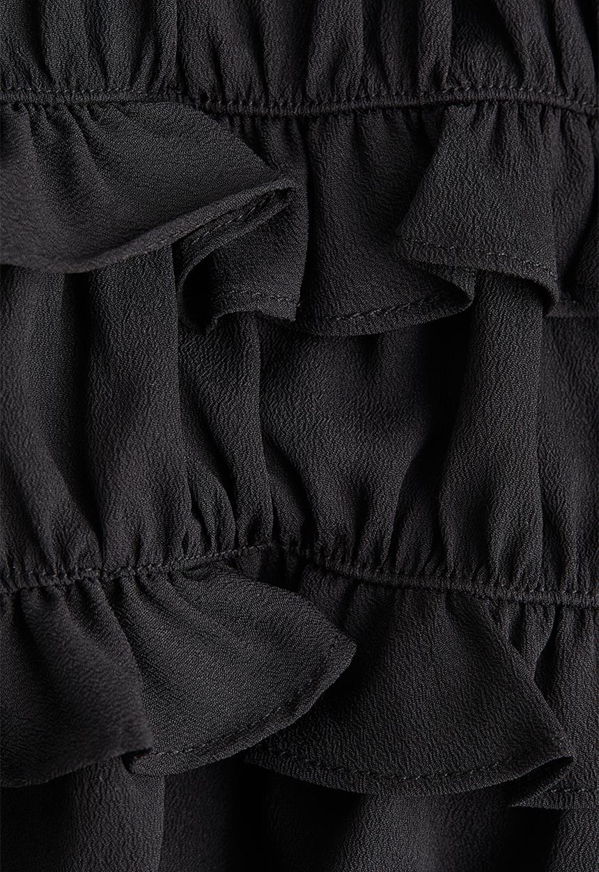 H&M - Frill-trimmed strappy top - black