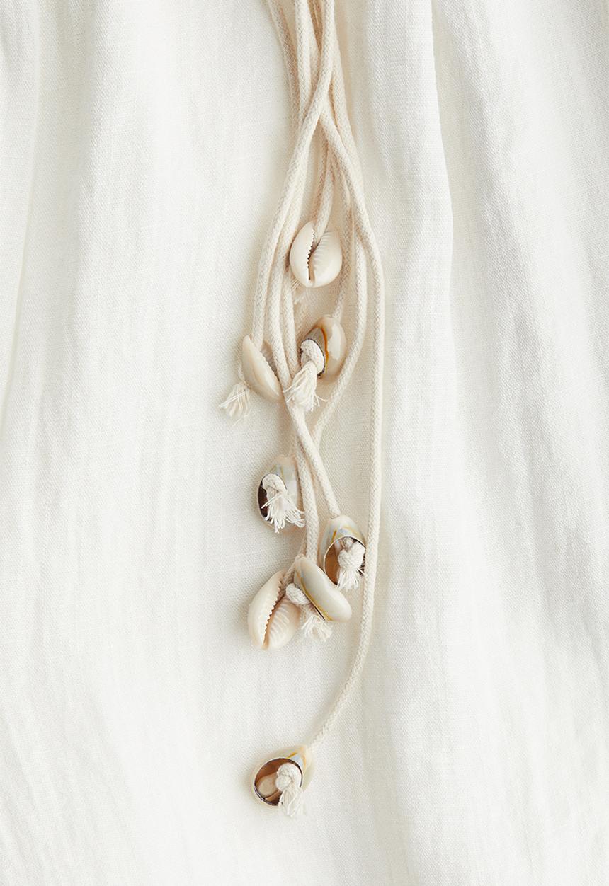 H&M - Macramé-belt trousers - white