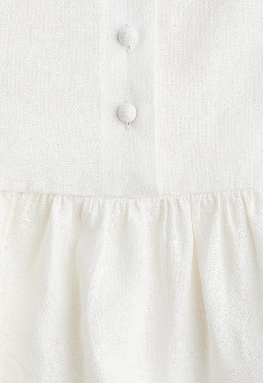 H&M - Linen-blend dress - cream