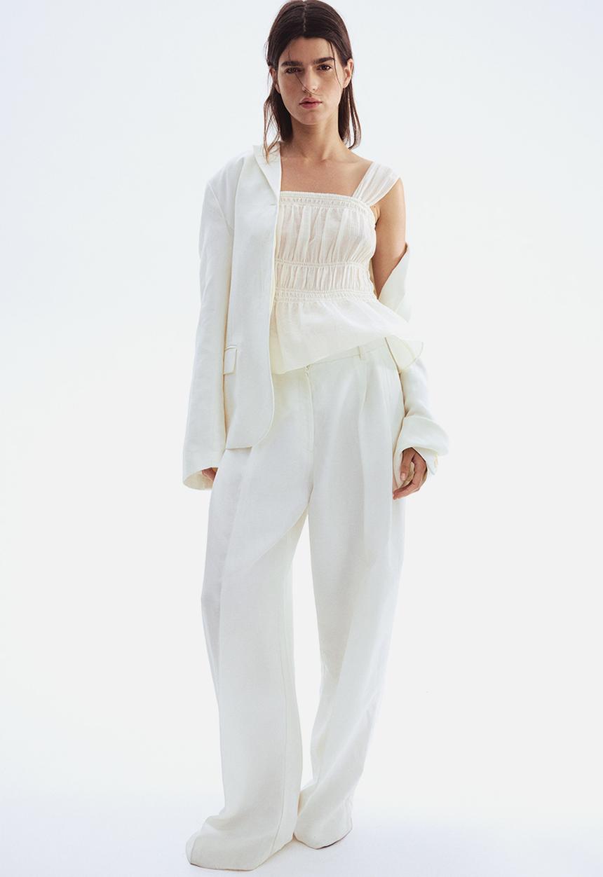 H&M - Draped top - cream