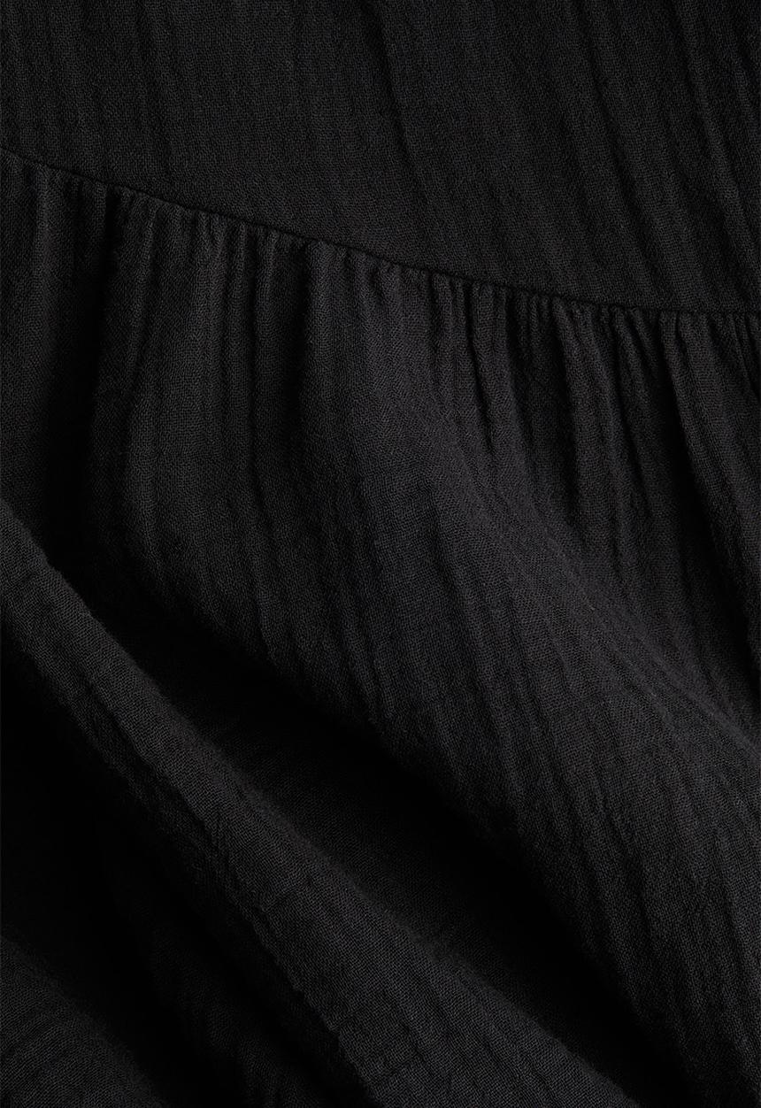 H&M - Muslin wrap dress - black