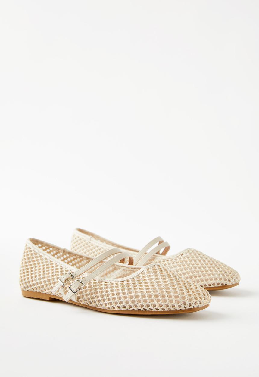 Cotton On - Frankie strappy ballet - ecru texture