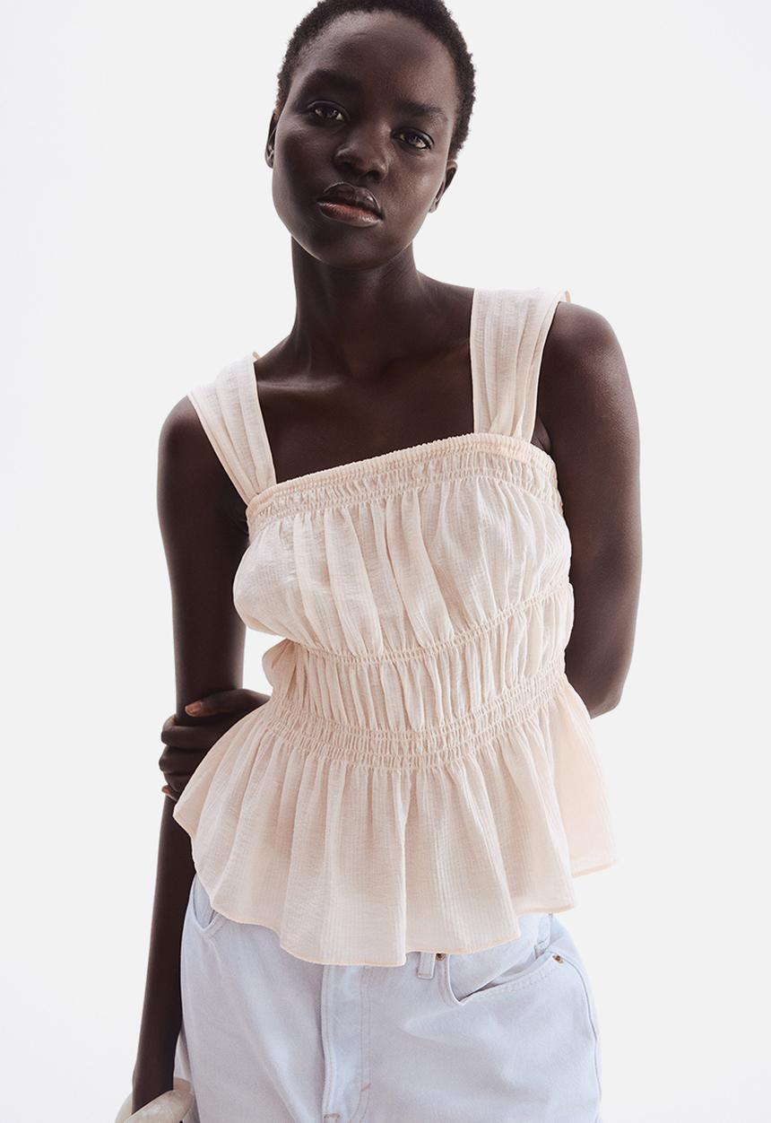 H&M - Draped top - powder pink