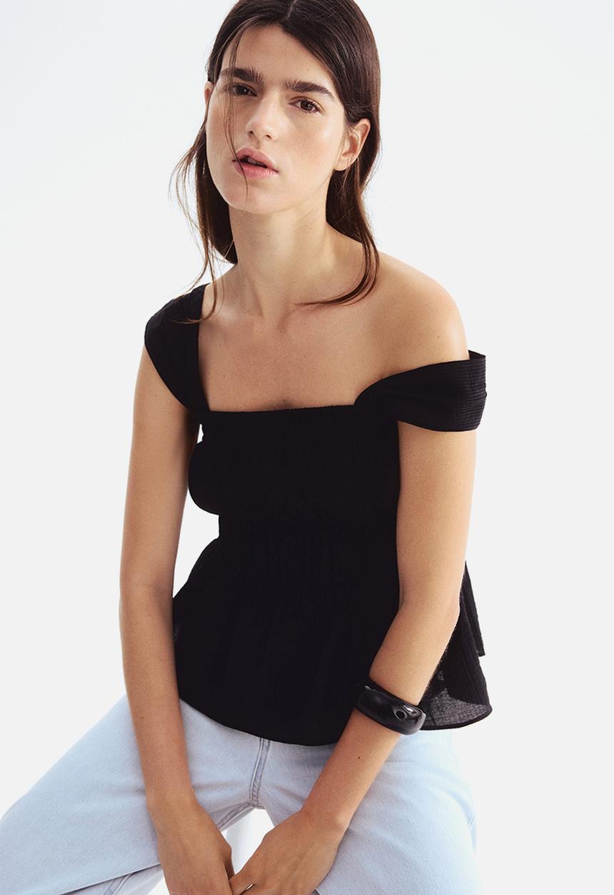H&M - Draped top - black