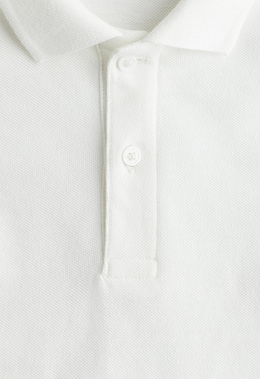 H&M - Cotton piqué polo shirt - white
