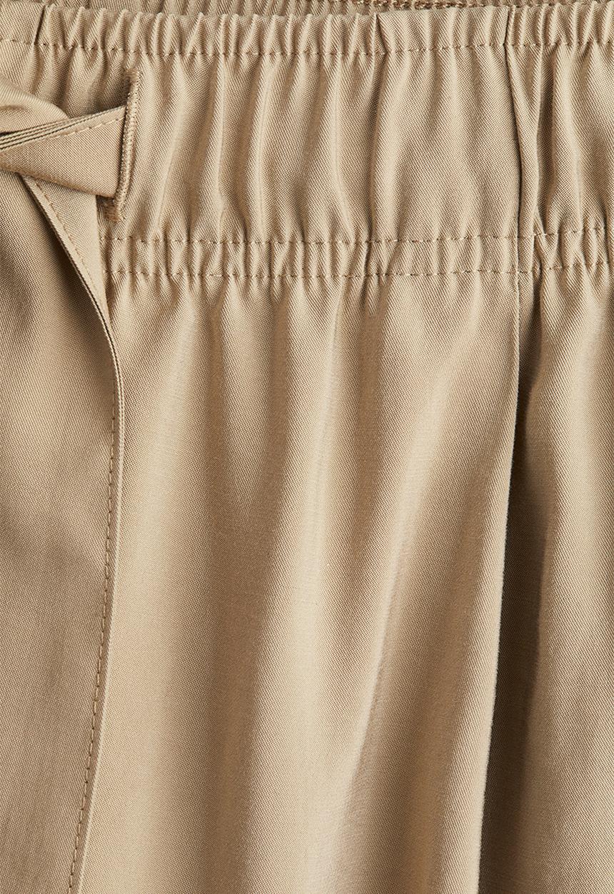 H&M - Wide tie-belt trousers - beige