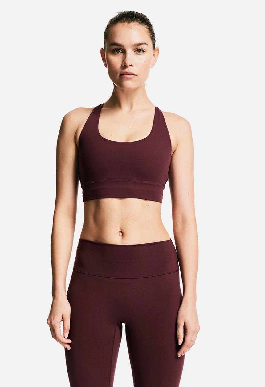 H&M - Medium support sports bra with softmove™ -  light burgundy