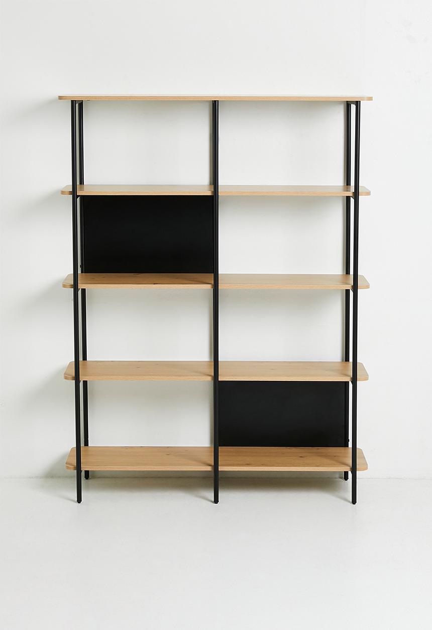 Sixth Floor - Neela double tier bookshelf - black