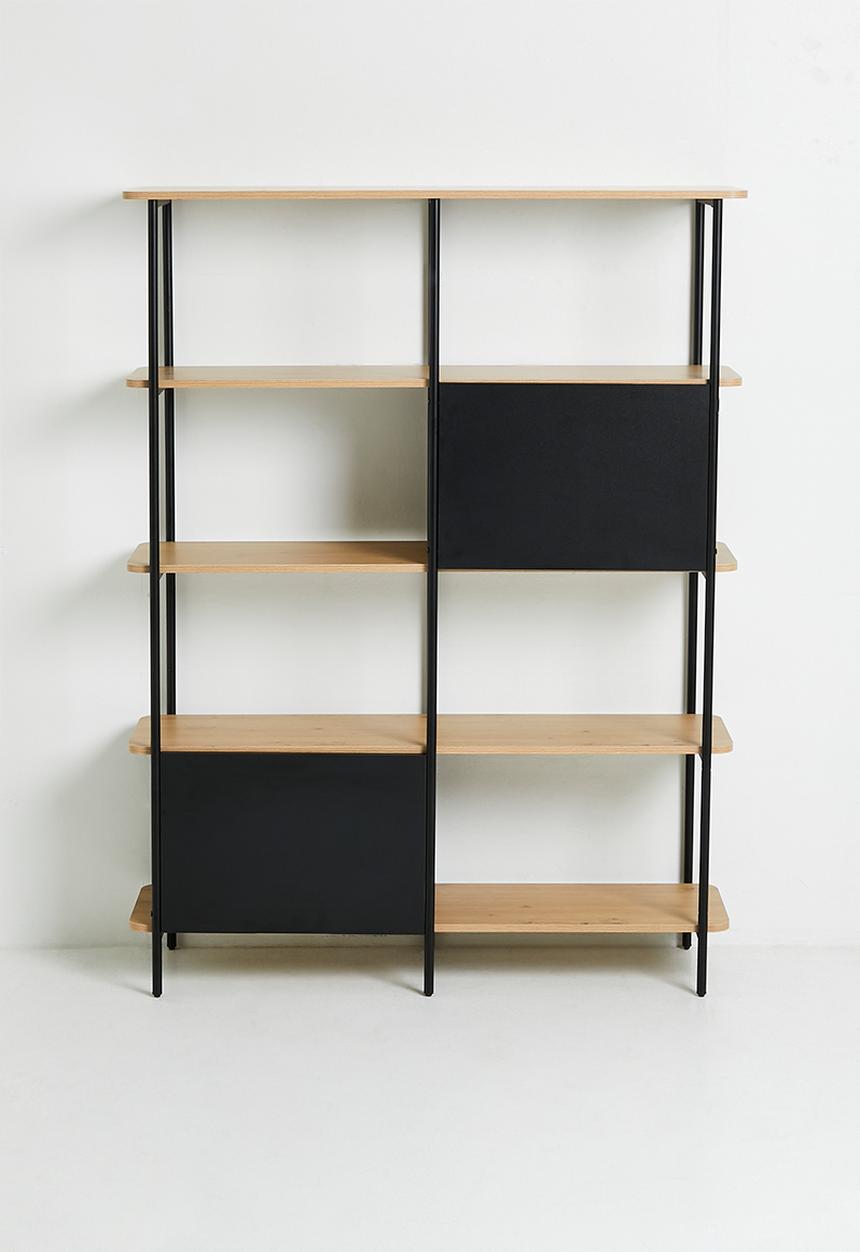Sixth Floor - Neela double tier bookshelf - black