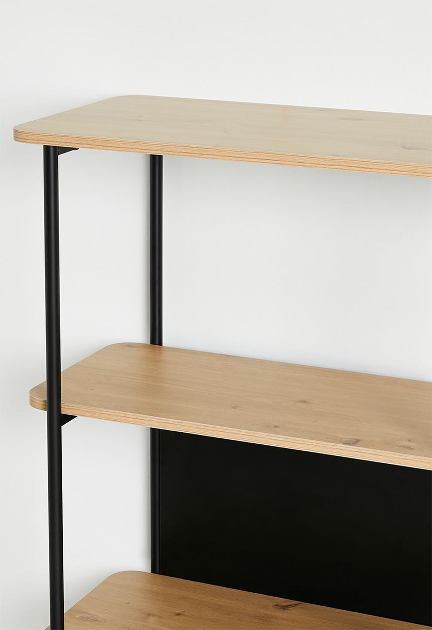 Sixth Floor - Neela double tier bookshelf - black