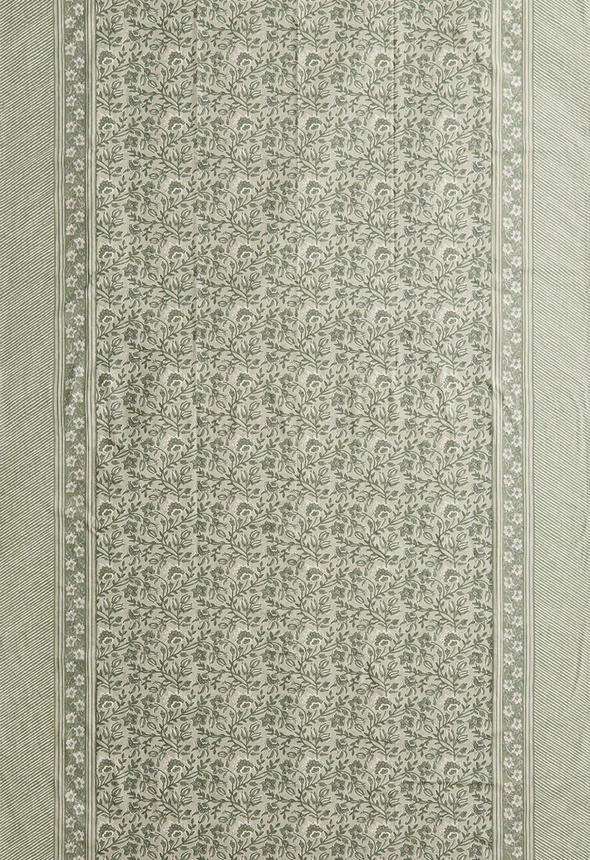 H&M - Patterned cotton tablecloth - sage green floral