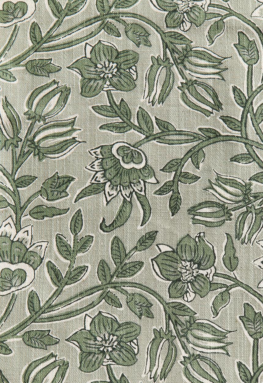H&M - Patterned cotton tablecloth - sage green floral