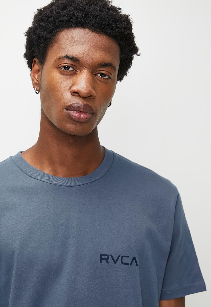 RVCA - Small RVCA Essentials Ss - vintage navy - blue logo (VNY)