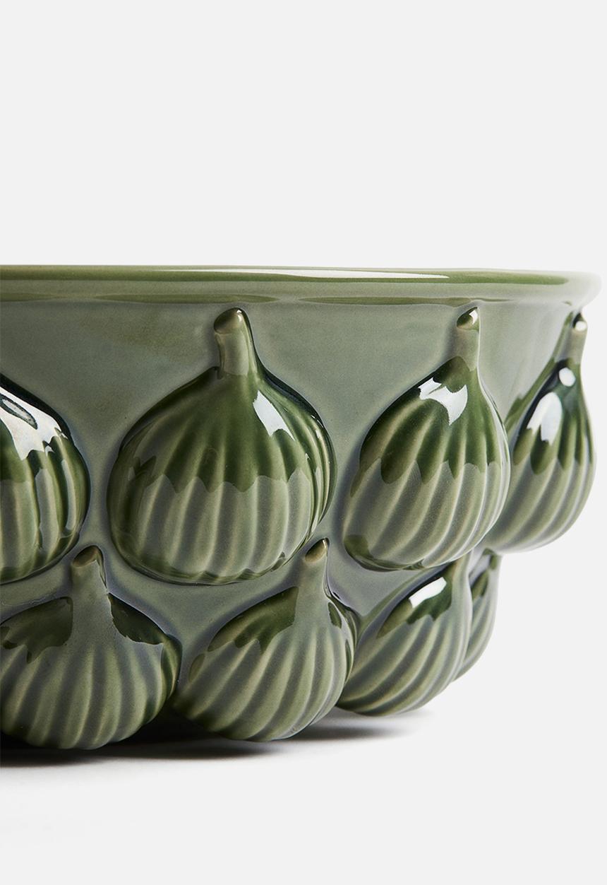 H&M - Large stoneware bowl - green
