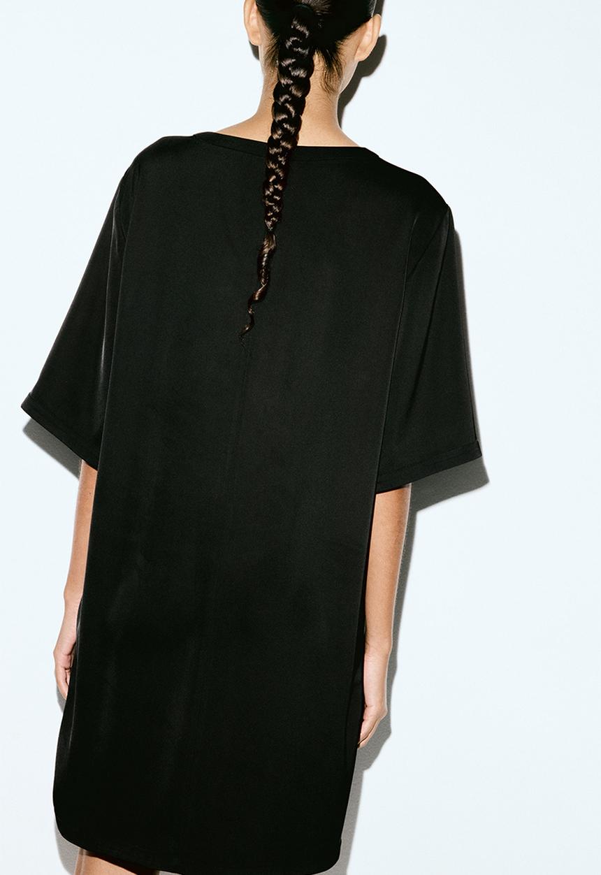 H&M - Twill shift dress - black